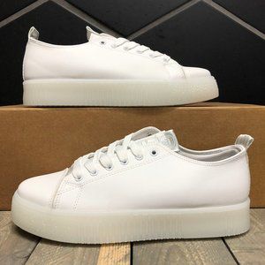 ~New W/ Box! Womens Marquiiz White Leather Platform Sneakers Size 7
